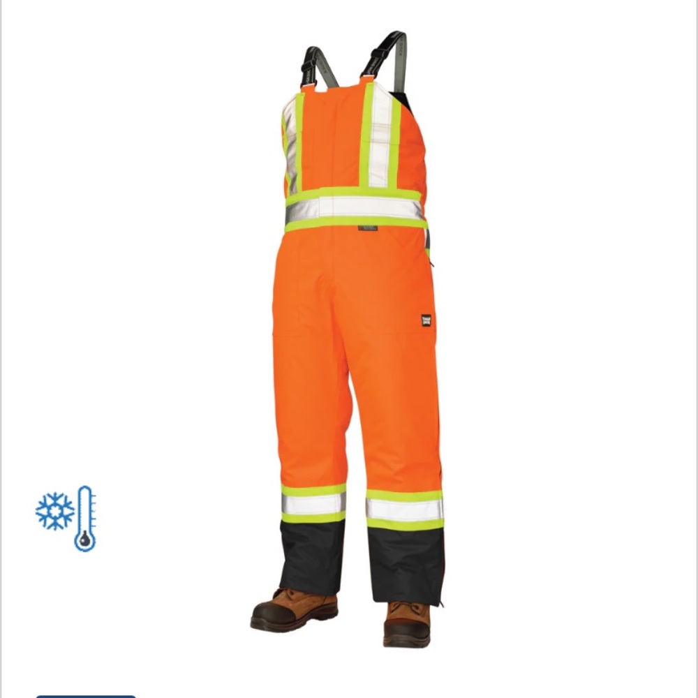High-Visibility Orange Work Overalls